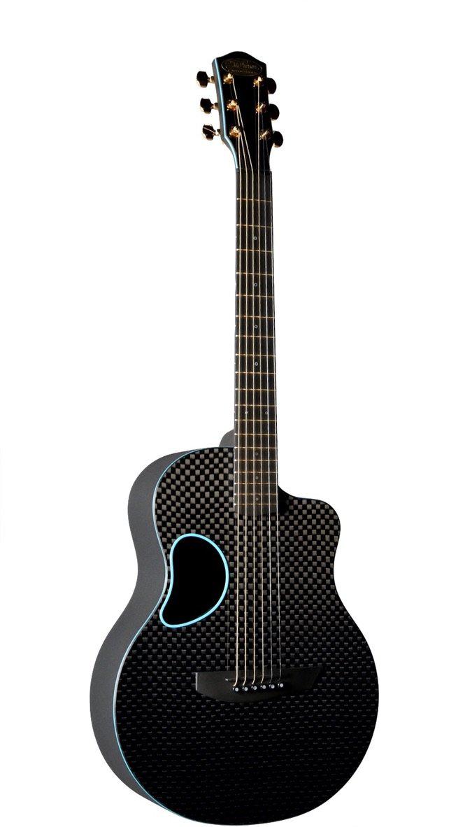 McPherson Carbon Fiber Touring Blue w/ Basketweave Finish #11240 - McPherson Guitars - Heartbreaker Guitars