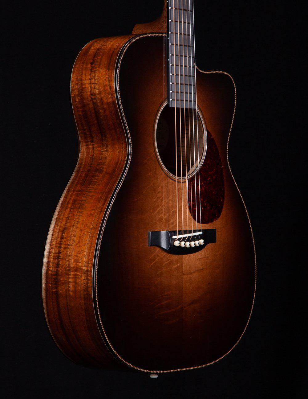 Bourgeois  Large Sound Hole OMC DB Signature Aged Tone Adi Burst over Master Koa - Bourgeois Guitars - Heartbreaker Guitars