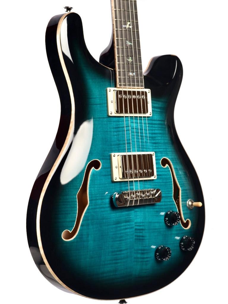 PRS Hollowbody II Piezo SE Peacock Blue Smokeburst #25177 - Paul Reed Smith Guitars - Heartbreaker Guitars