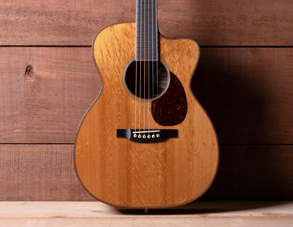 Bourgeois OMC DB Signature Aged Tone Figured Bearclaw Spruce / Cocobolo #9393 - Bourgeois Guitars - Heartbreaker Guitars