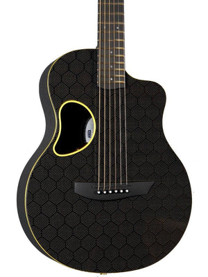 McPherson Carbon Fiber Touring Honeycomb Yellow with Gold Hardware #10671 - McPherson Guitars - Heartbreaker Guitars