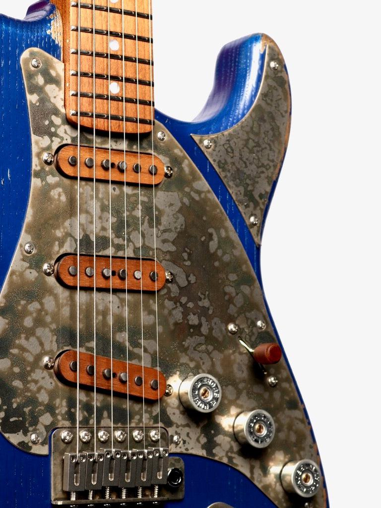 Paoletti Stratospheric Loft SSS Firemist Midnight with Walnut Pickups #207023 - Paoletti - Heartbreaker Guitars