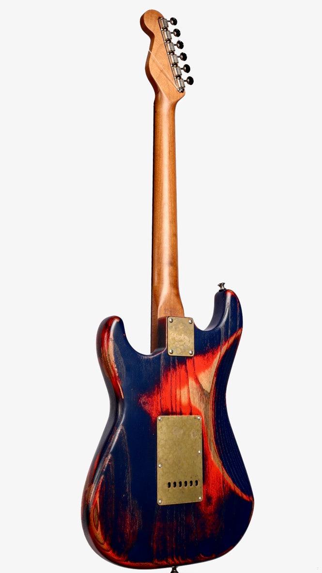 Paoletti Stratospheric Loft SSS Buffalo Blue and Red #201222 - Paoletti - Heartbreaker Guitars
