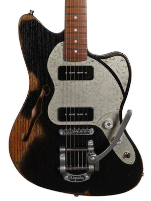 Paoletti Nancy 112 Jazzmaster 2P90 Faded Black  #92520 - Paoletti - Heartbreaker Guitars