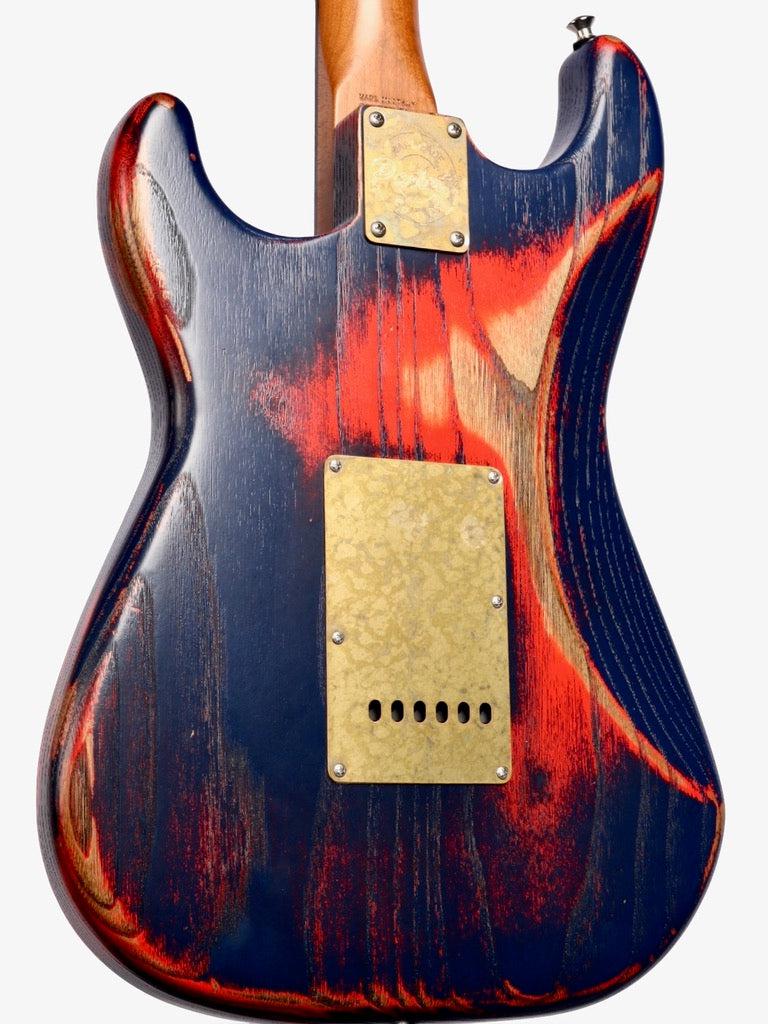 Paoletti Stratospheric Loft SSS Buffalo Blue and Red #201222 - Paoletti - Heartbreaker Guitars