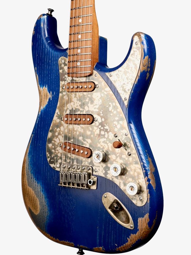 Paoletti Stratospheric Loft SSS Firemist Midnight with Walnut Pickups #207023 - Paoletti - Heartbreaker Guitars