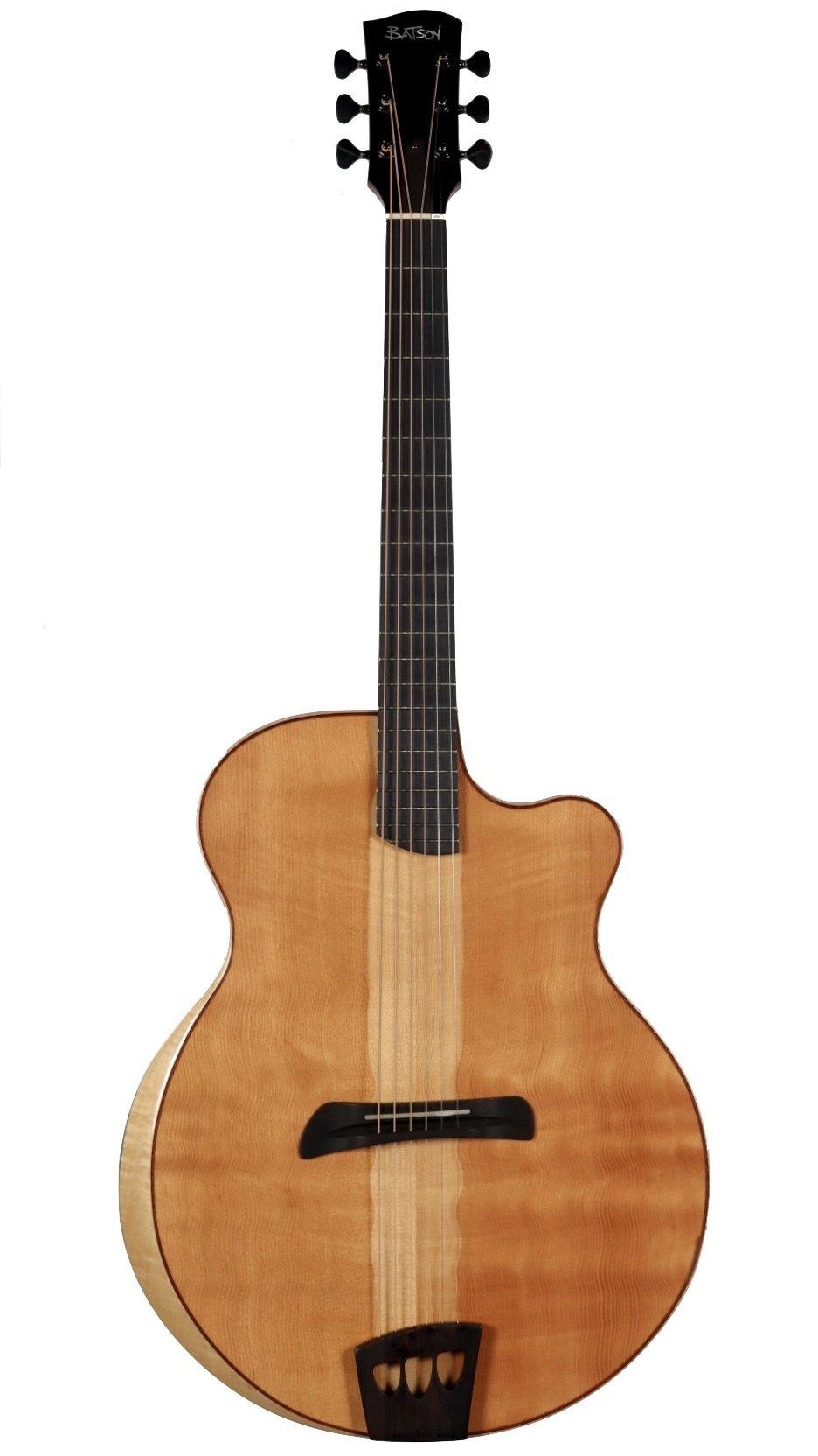 Batson Jumbo Figured Douglas Fir / Cloudy Cocobolo #19210102 - Batson - Heartbreaker Guitars