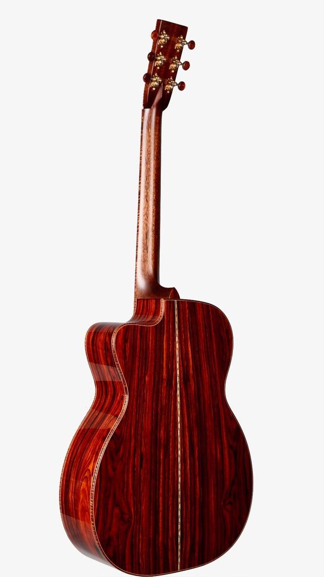 Bourgeois OMC DB Signature Aged Tone Figured Bearclaw Spruce / Cocobolo #9393 - Bourgeois Guitars - Heartbreaker Guitars