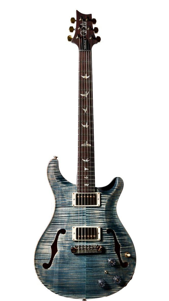 PRS Hollowbody II Piezo Faded Whale Blue Hybrid Package 10 Top #325835 - Paul Reed Smith Guitars - Heartbreaker Guitars
