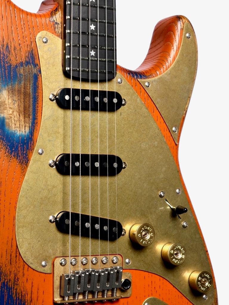 Paoletti Stratospheric Loft SSS Chicago Orange #201322 - Paoletti - Heartbreaker Guitars