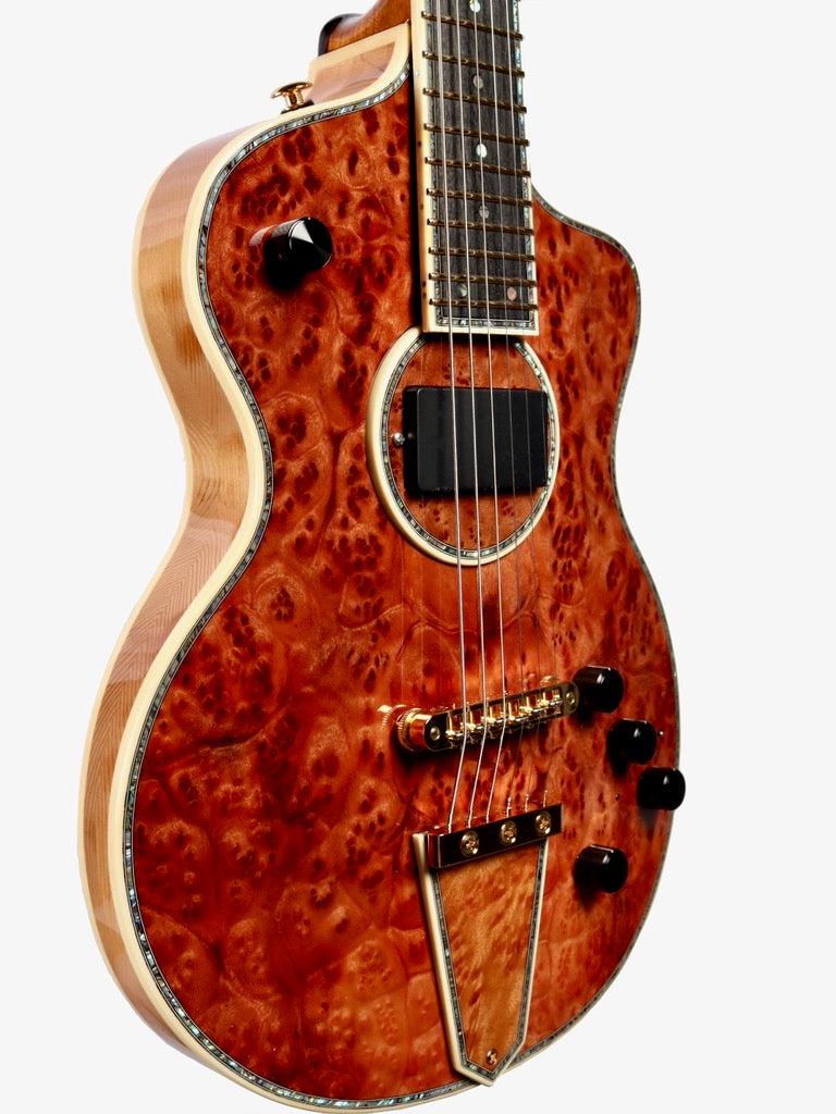 Rick Turner Model 1 Featherweight Deluxe Custom Camphor Burl #5732 - Rick Turner Guitars - Heartbreaker Guitars