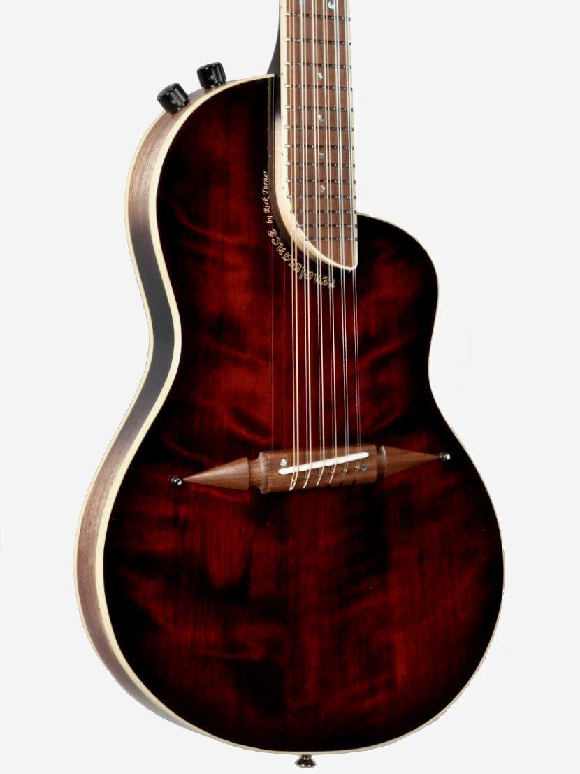 Renaissance RS12 Super Custom Curly Redwood over Black Acacia #5568 - Rick Turner Guitars - Heartbreaker Guitars