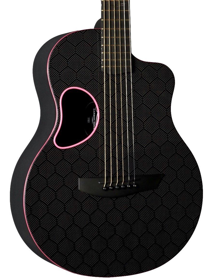 McPherson Carbon Fiber Touring Pink Honeycomb Blackout Edition #11161 - McPherson Guitars - Heartbreaker Guitars
