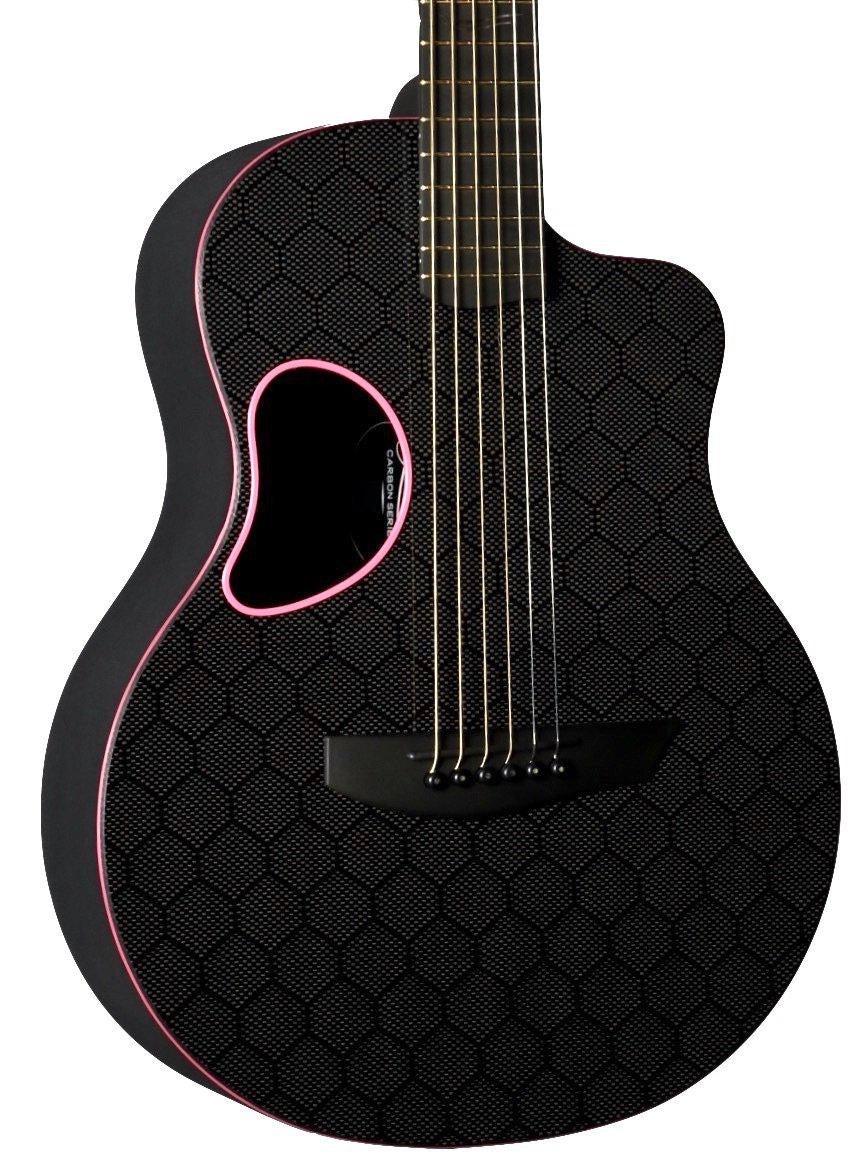 McPherson Carbon Fiber Touring Pink Honeycomb Blackout Edition #11497 - McPherson Guitars - Heartbreaker Guitars