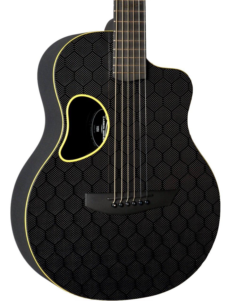 McPherson Carbon Fiber Blackout Touring Yellow w/ Honeycomb Finish #11251 - McPherson Guitars - Heartbreaker Guitars