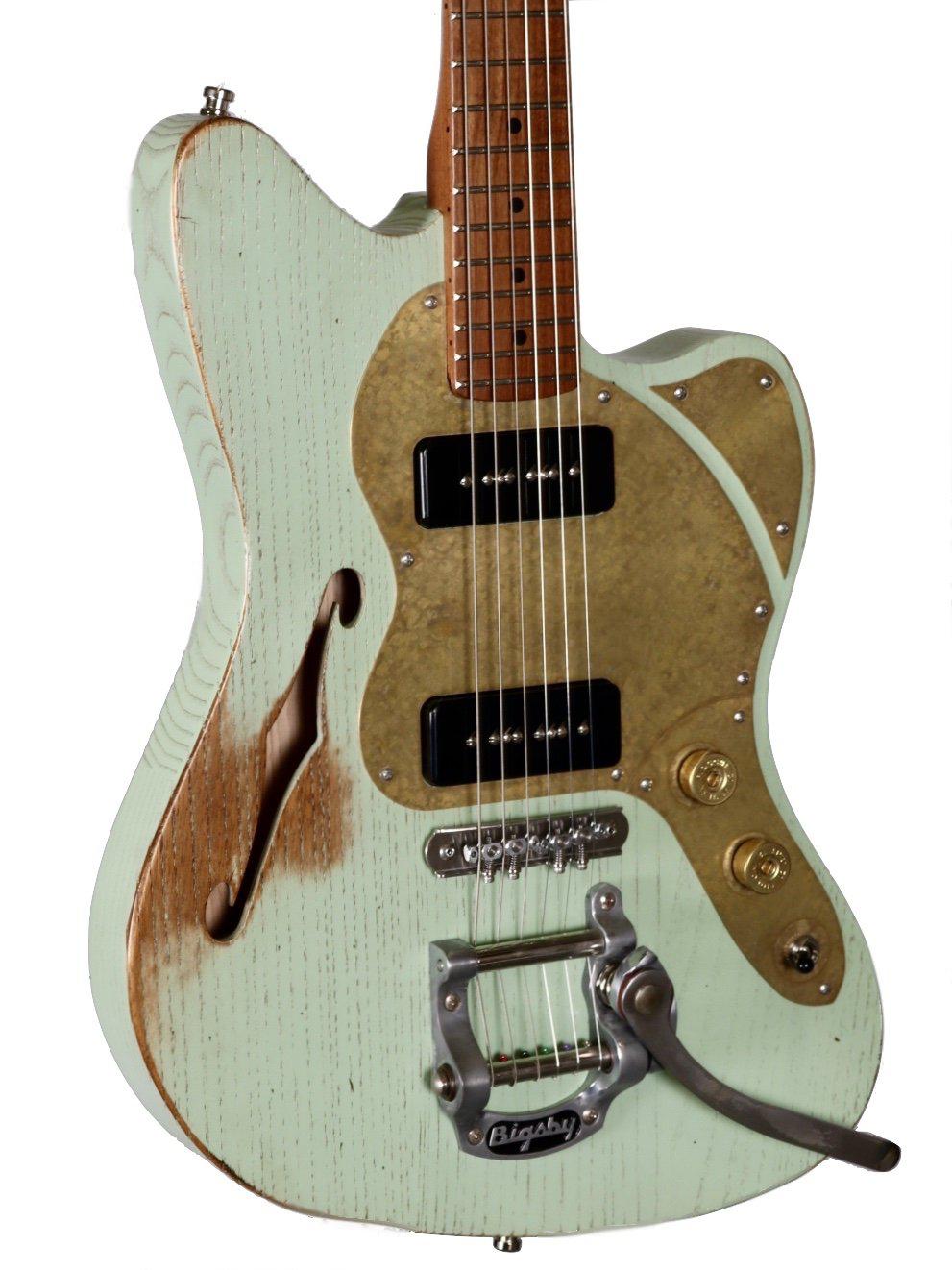 Paoletti Nancy 112 Lounge 2P90 Sage Green and Brutal 6W Combo Amp Bundle - Paoletti - Heartbreaker Guitars