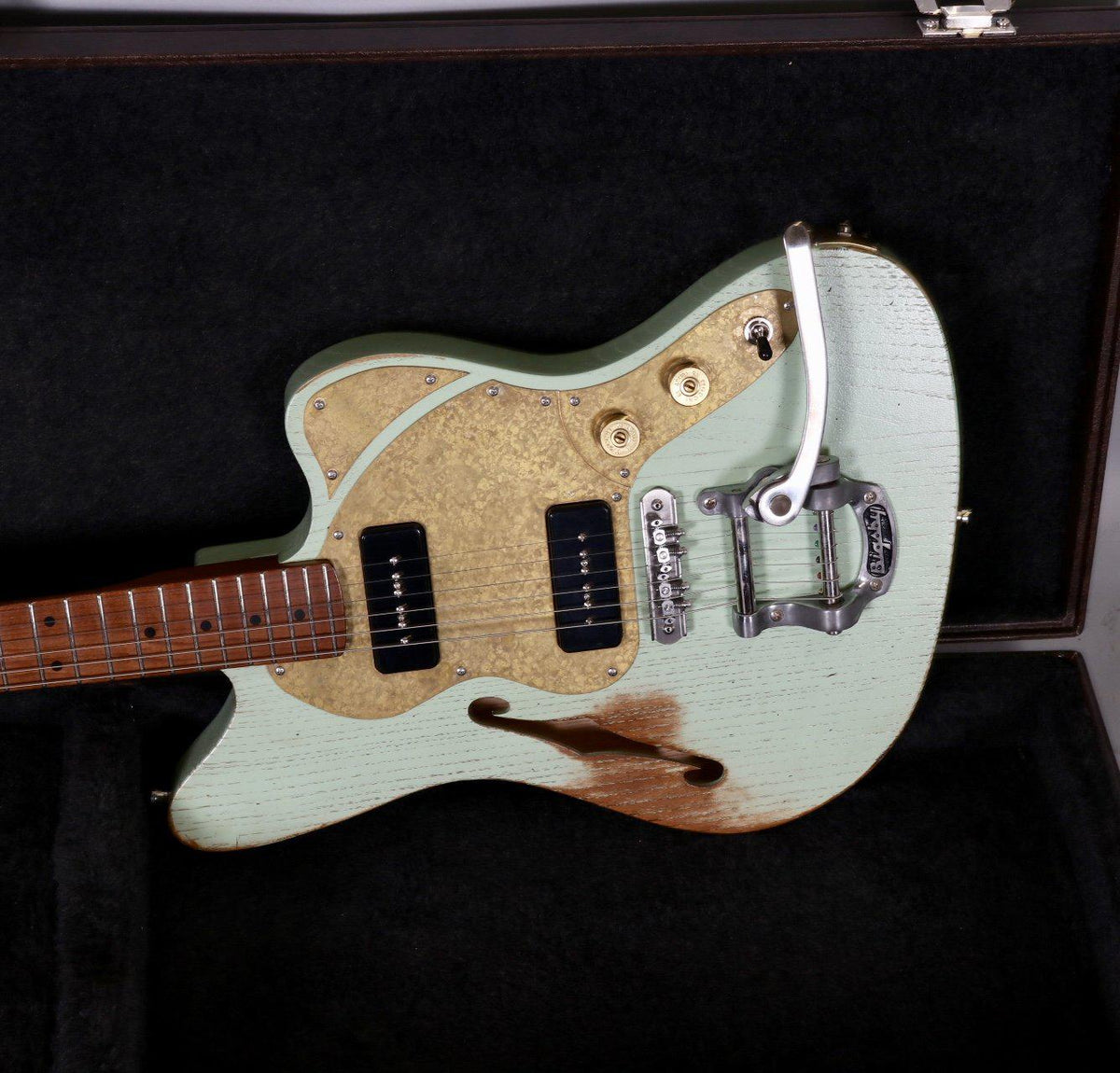 Paoletti Nancy 112 Lounge 2P90 Sage Green and Brutal 6W Combo Amp Bundle - Paoletti - Heartbreaker Guitars