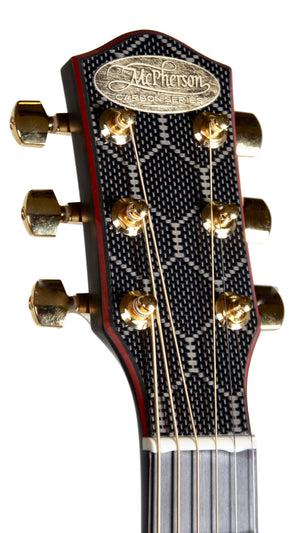 McPherson Touring Carbon Fiber Red Honeycomb with Gold Hardware Red #10649 - McPherson Guitars - Heartbreaker Guitars