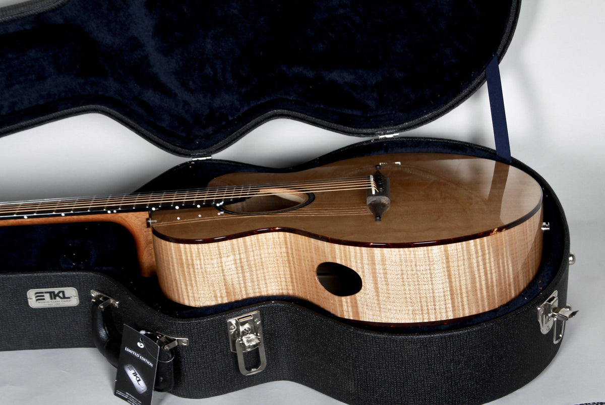 Rick Turner Compass Rose Acoustic Bear Claw Sitka over Flamed Maple with Pick Up - Rick Turner Guitars - Heartbreaker Guitars