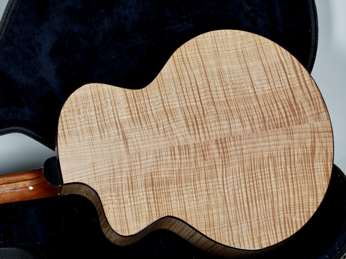 Rick Turner Compass Rose Acoustic Bear Claw Sitka over Flamed Maple with Pick Up - Rick Turner Guitars - Heartbreaker Guitars