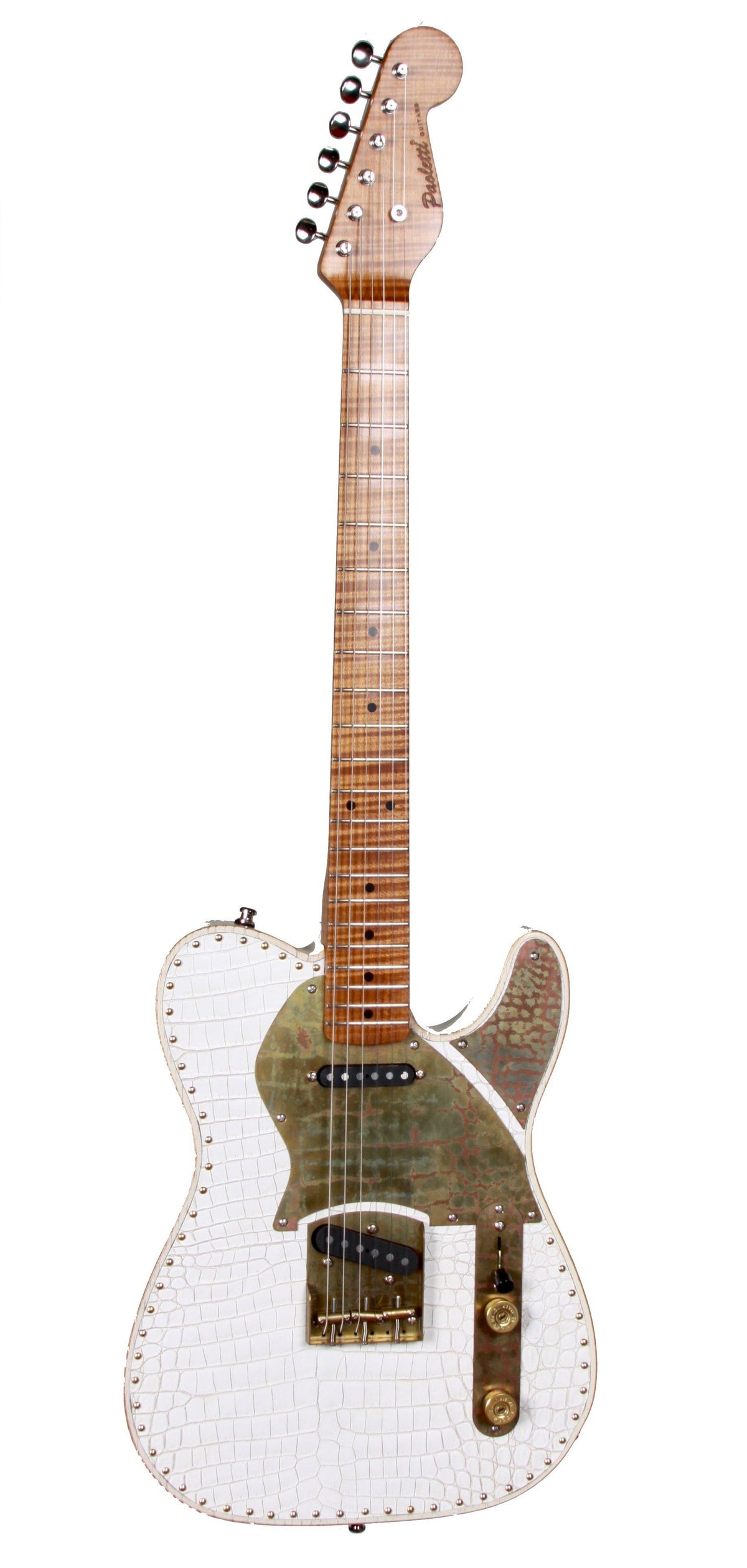 Paoletti Guitars Nancy White Leather Top - Paoletti - Heartbreaker Guitars
