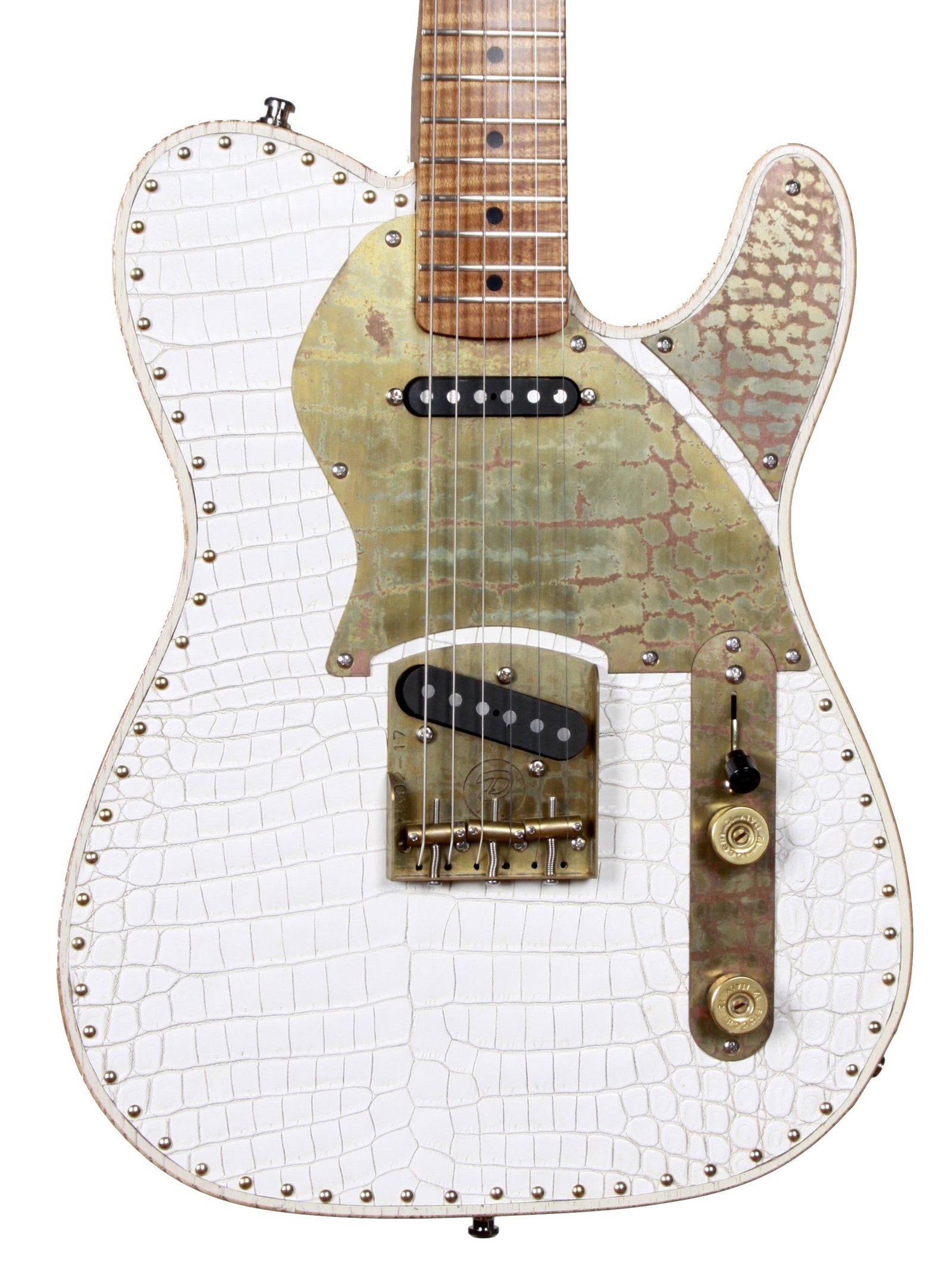 Paoletti Guitars Nancy White Leather Top - Paoletti - Heartbreaker Guitars