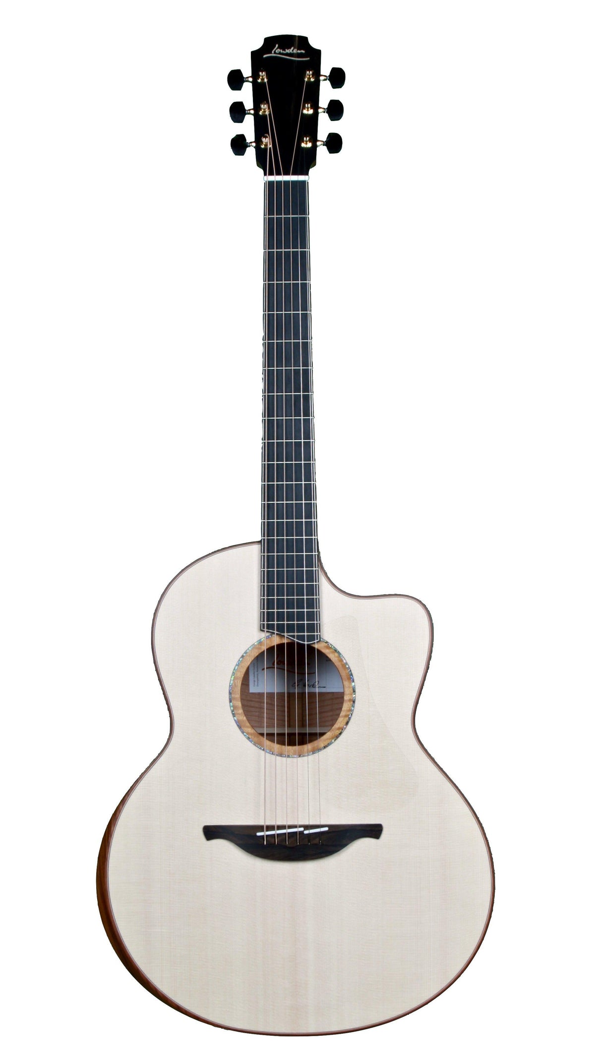 Lowden F50c Lutz Spruce / Fiddleback Mahogany with Bevel - Lowden Guitars - Heartbreaker Guitars