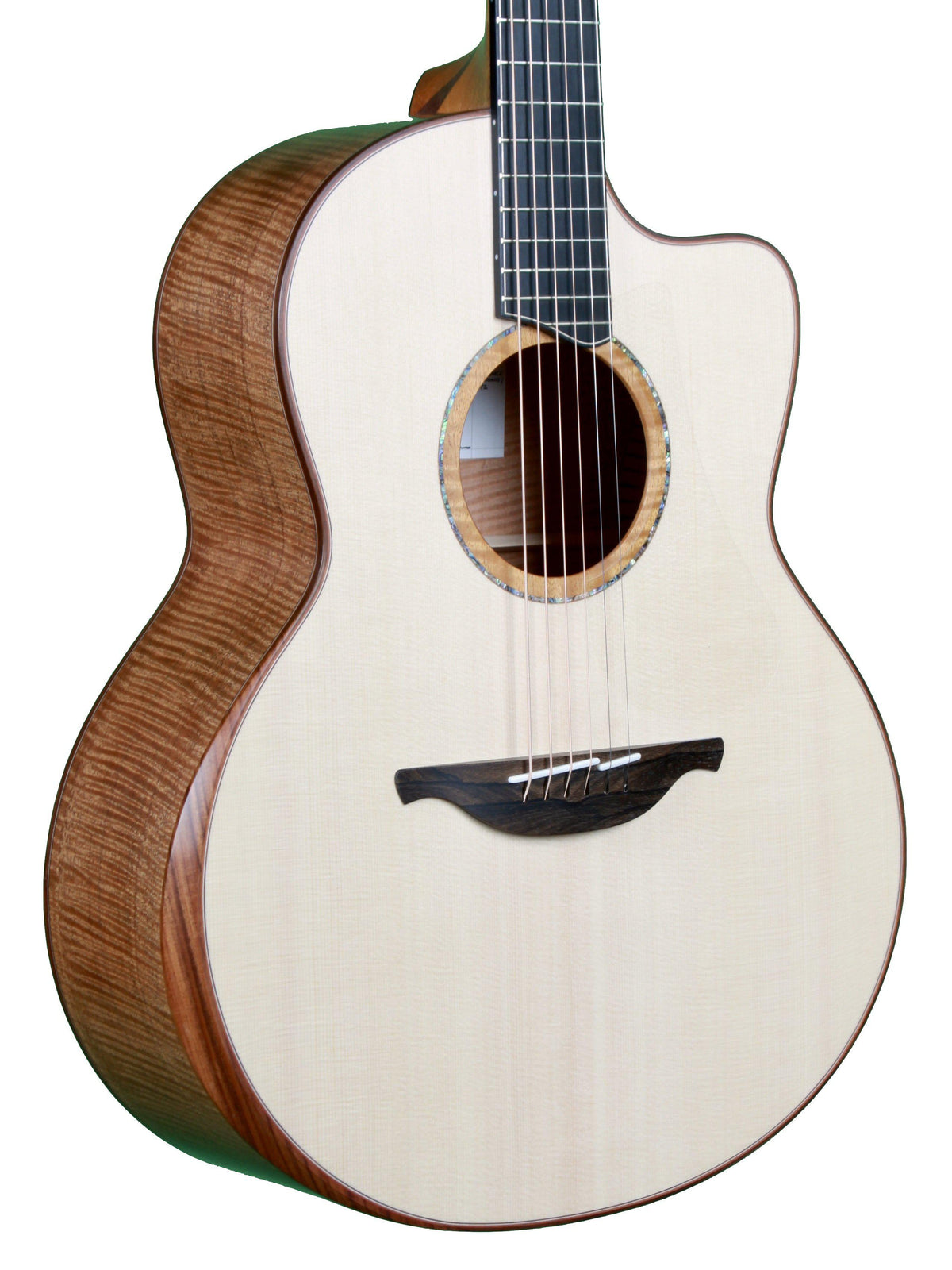 Lowden F50c Lutz Spruce / Fiddleback Mahogany with Bevel - Lowden Guitars - Heartbreaker Guitars