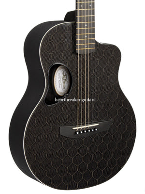 McPherson Carbon Fiber Touring Honeycomb White binding with Gold Hardware and Gold EVO Frets #10837 - McPherson Guitars - Heartbreaker Guitars