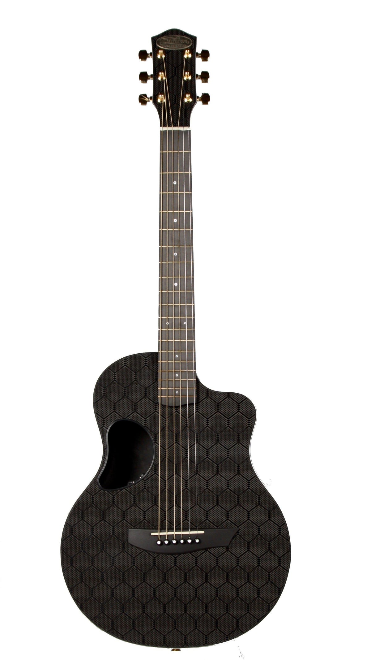 McPherson Carbon Fiber Touring Honeycomb White binding with Gold Hardware and Gold EVO Frets #10837 - McPherson Guitars - Heartbreaker Guitars
