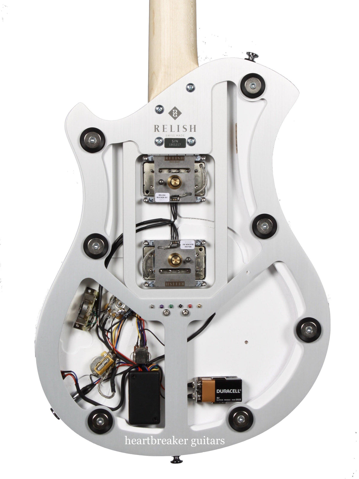 Relish Mary One with Pick Up Swapping and Piezo Bordeaux St. Curly Maple - Relish Guitars - Heartbreaker Guitars