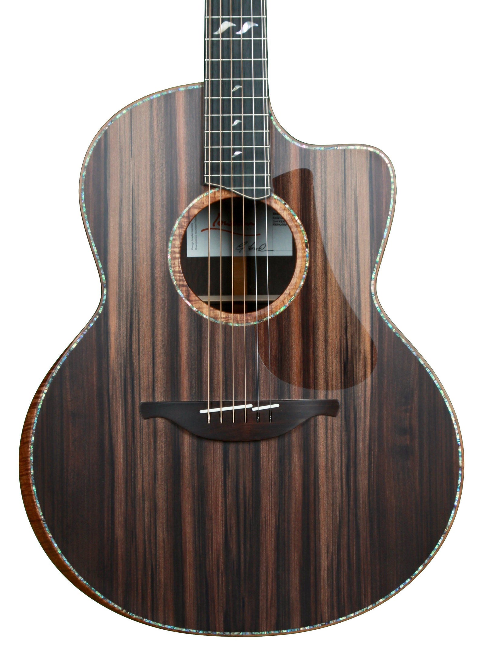 Lowden F50c Brazilian Rosewood Sinker Redwood with Bevel, 38 and GL Leaf Inlay