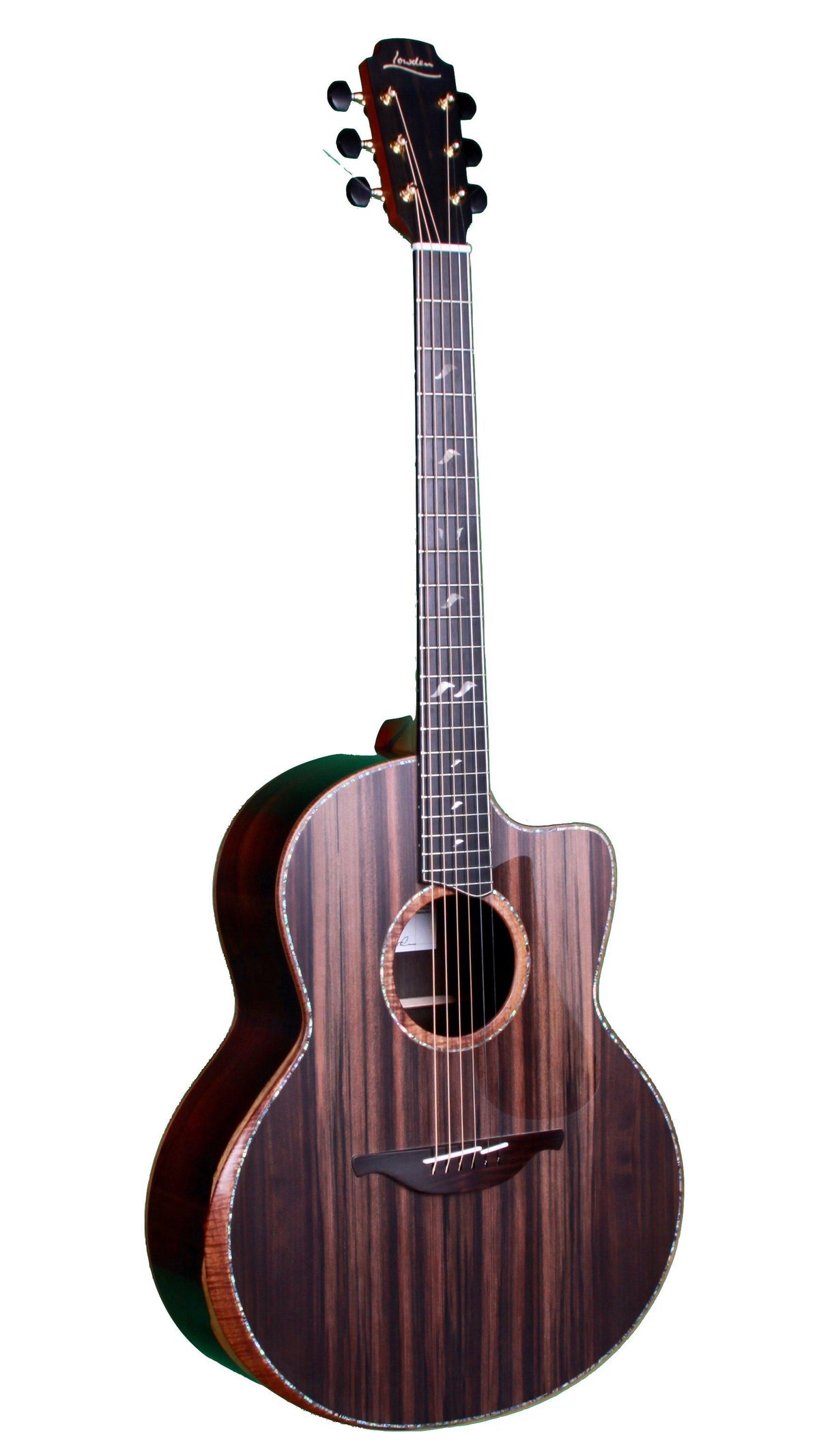 Lowden F50c Brazilian Rosewood Sinker Redwood with Bevel, 38 and GL Leaf Inlay - Heartbreaker Guitars - Heartbreaker Guitars