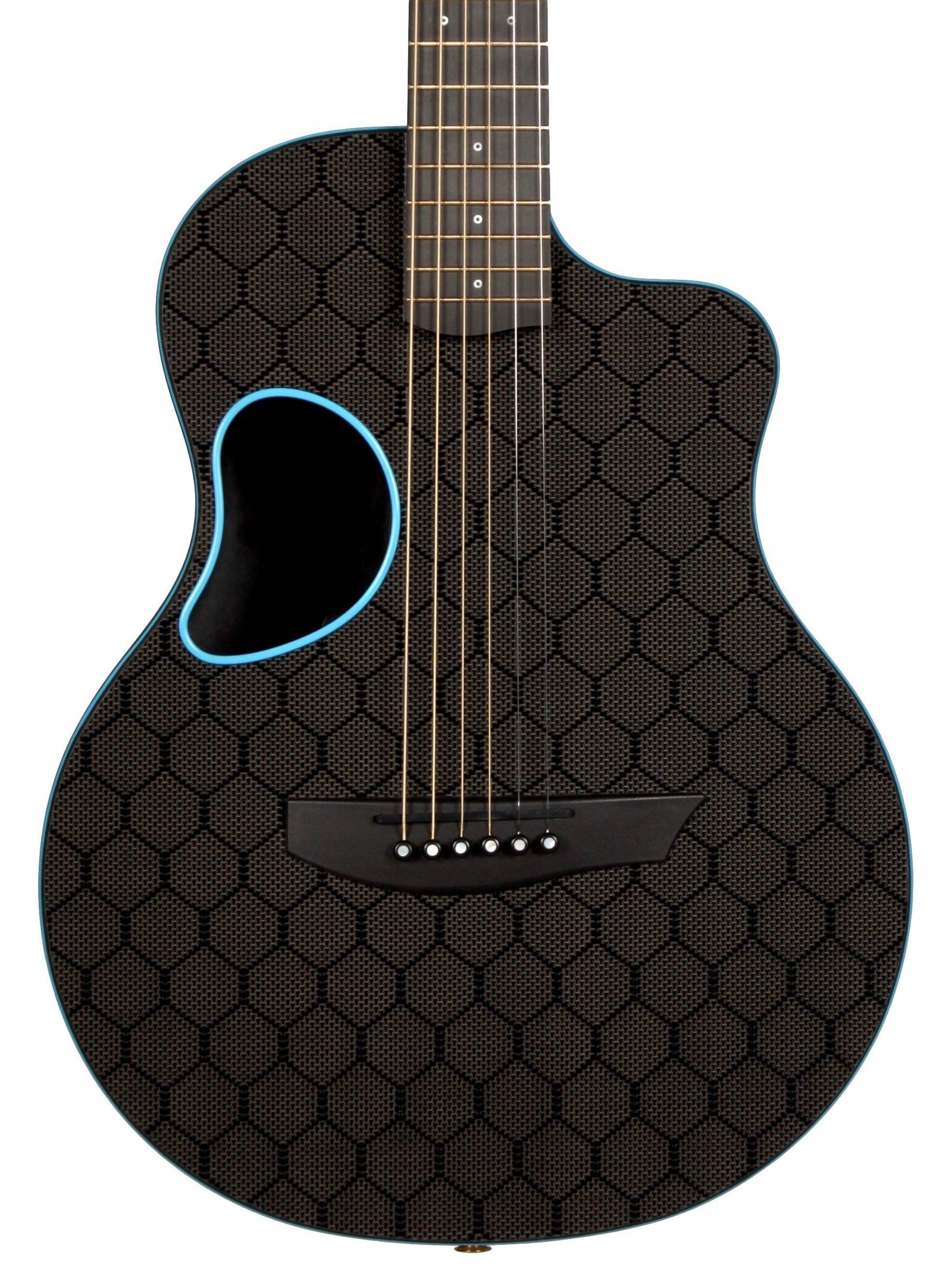 McPherson Touring Carbon Fiber Blue Accents Honeycomb Finish - McPherson Guitars - Heartbreaker Guitars