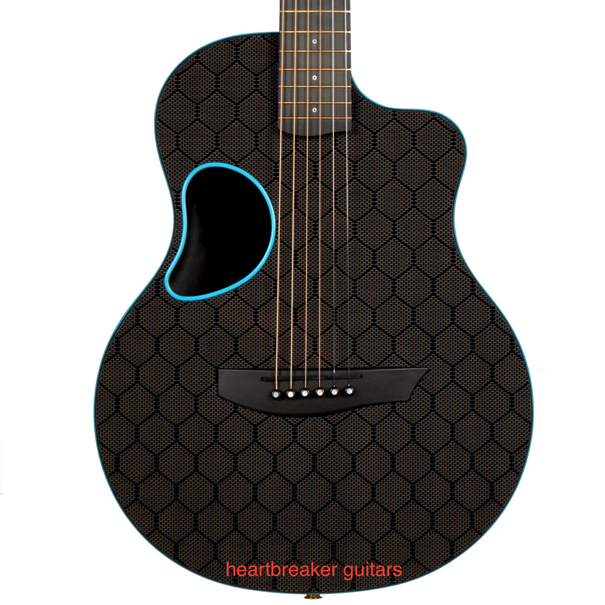 McPherson Touring Carbon Fiber Blue Honeycomb with Gold Hardware #10640 - McPherson Guitars - Heartbreaker Guitars