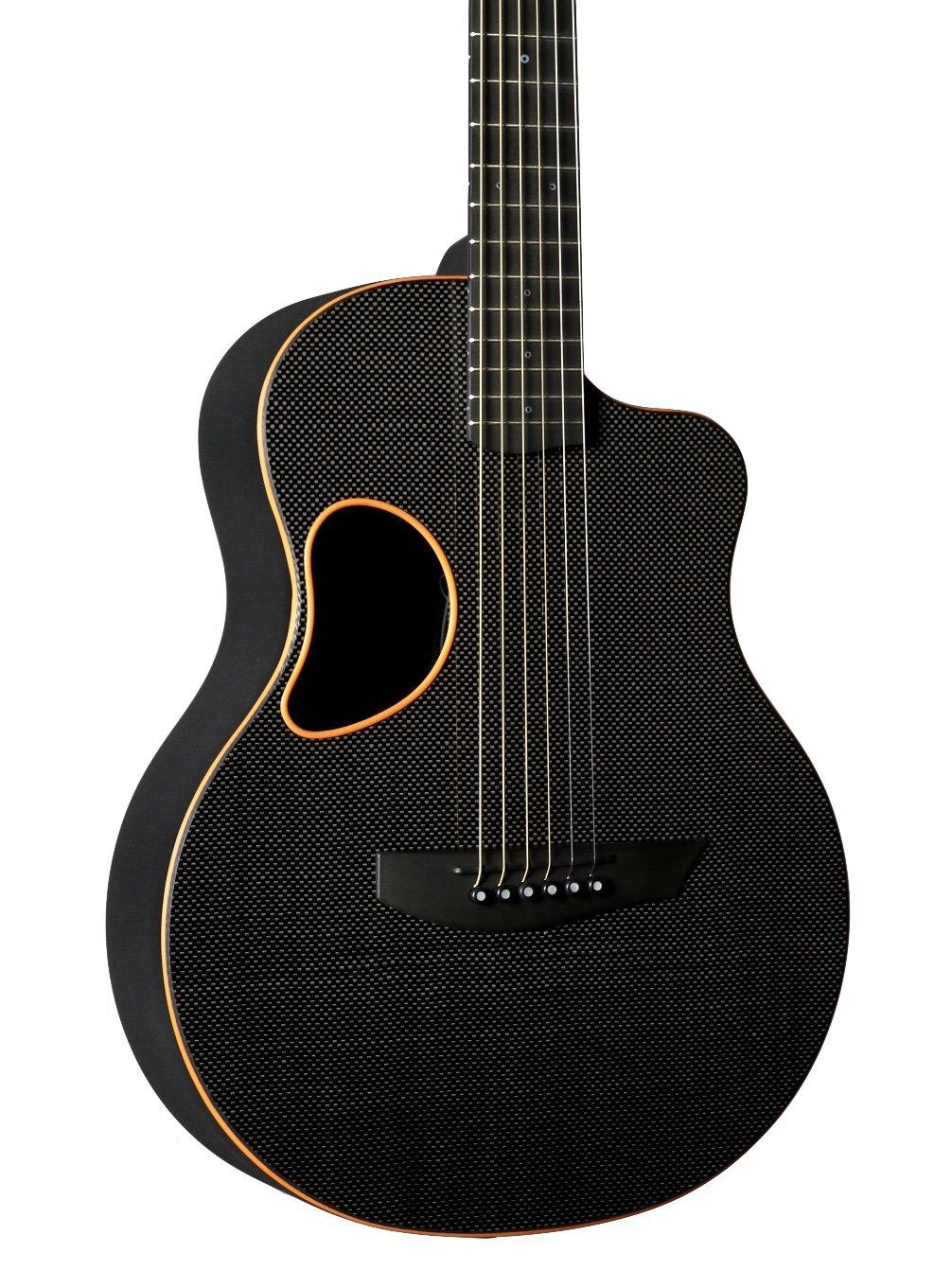 McPherson Carbon Fiber Touring Original Pattern Orange with Satin Pearl Hardware #10777 - McPherson Guitars - Heartbreaker Guitars