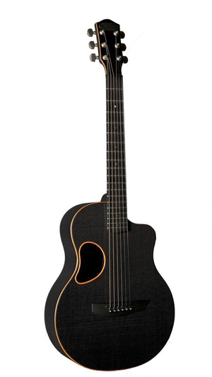 McPherson Carbon Fiber Touring Original Pattern Orange with Satin Pearl Hardware #10777 - McPherson Guitars - Heartbreaker Guitars