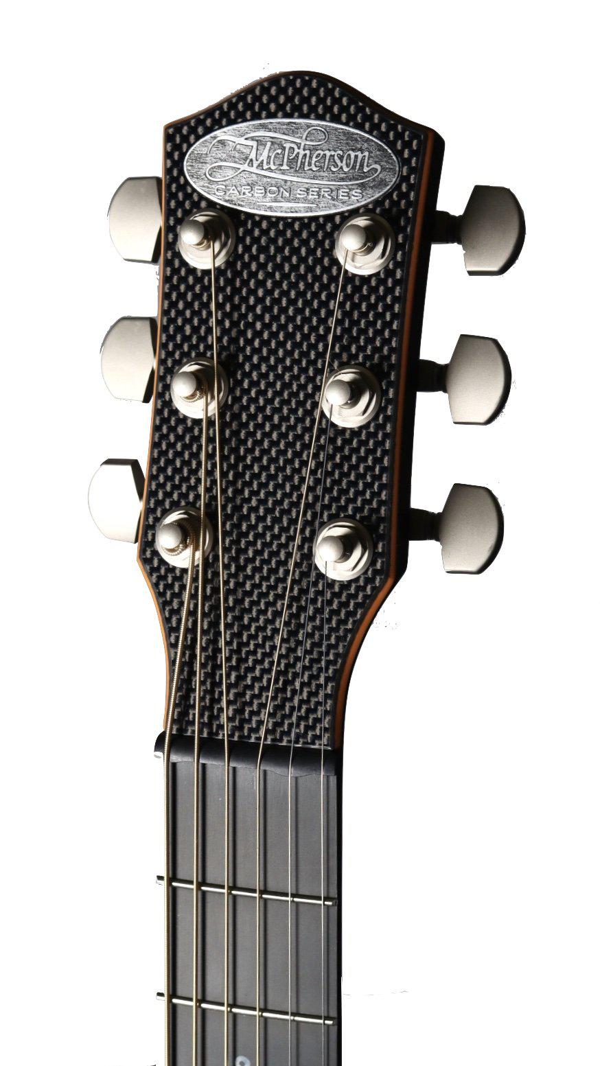 McPherson Carbon Fiber Touring Original Pattern Orange with Satin Pearl Hardware #10777 - McPherson Guitars - Heartbreaker Guitars