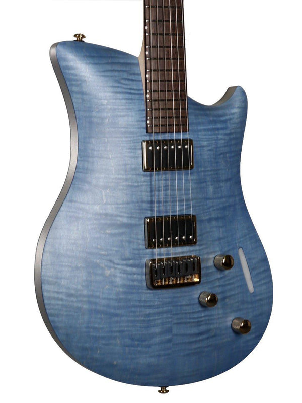 Relish Flamed Blue Jane with Pickup Swapping Gold Hardware #200004